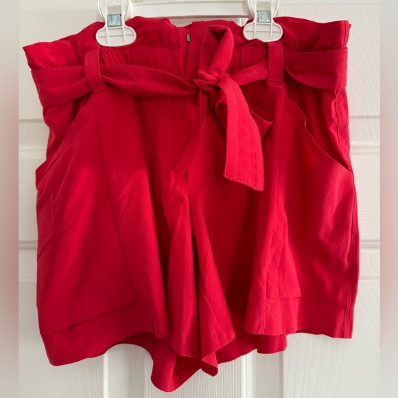 Athleta Red paper bag shorts Size 4 - Picture 1 of 4